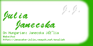 julia janecska business card